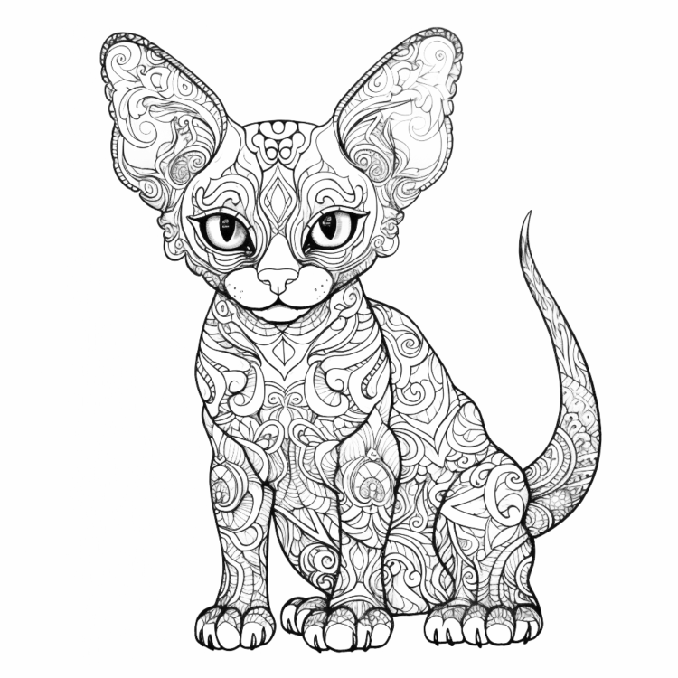 Dibujo para colorear Gato travieso