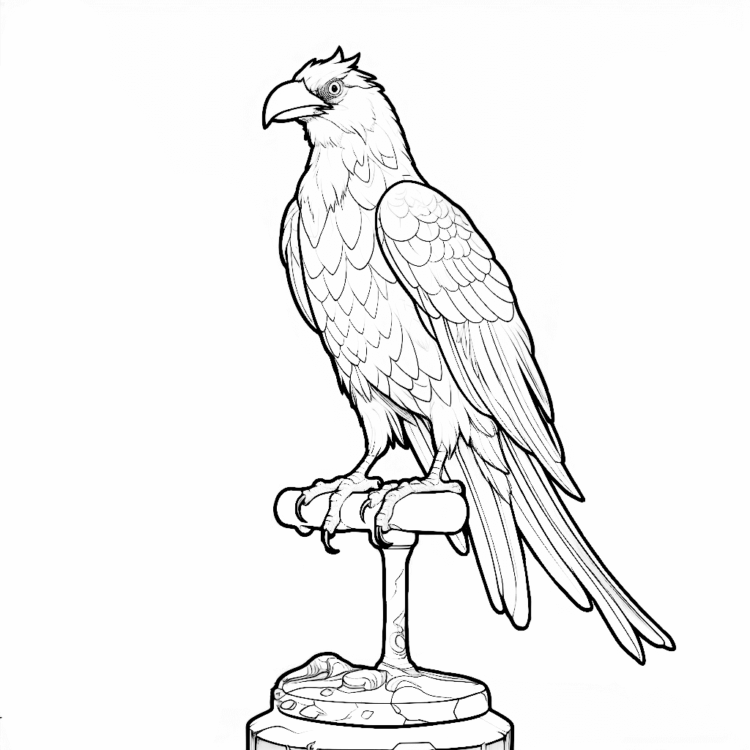 Dibujo para colorear Schutzrabe