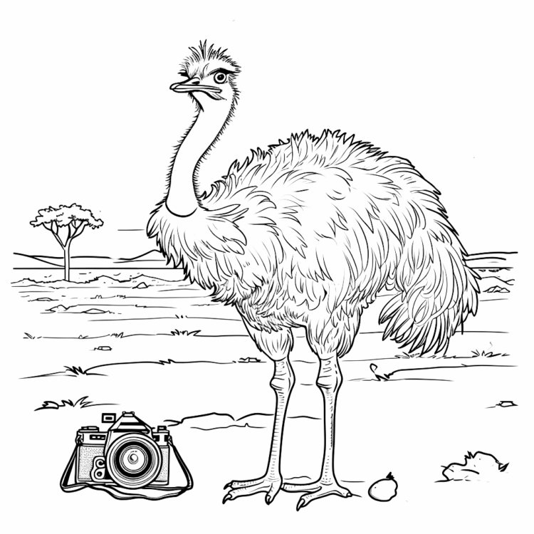 Ausmalbild Wüstenstrauß