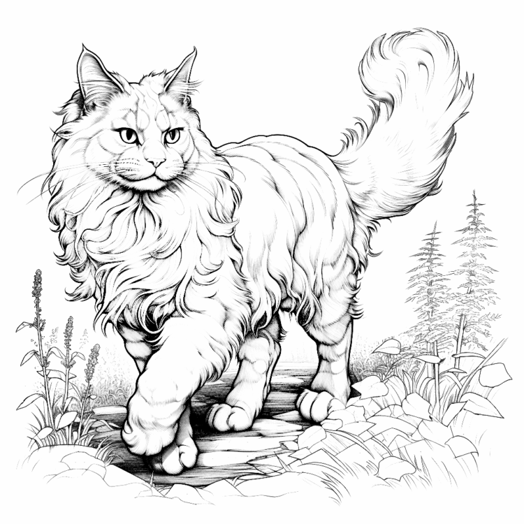 Dibujos para colorear de Gatos para imprimir