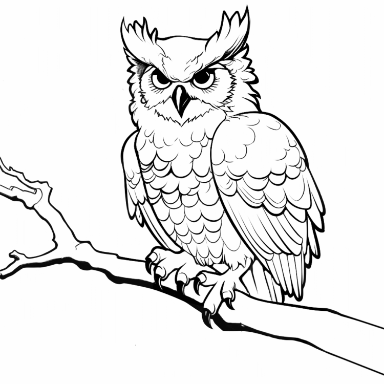 Dibujos para colorear de Búho real