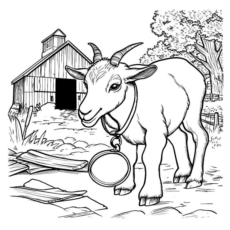 Goat to color in