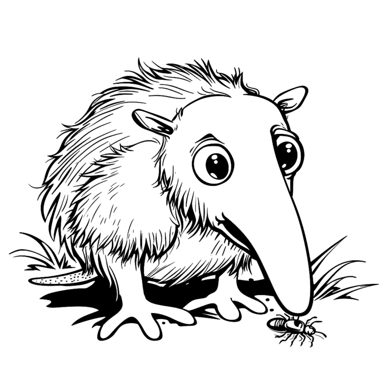 Ausmalbild Ameisenbär