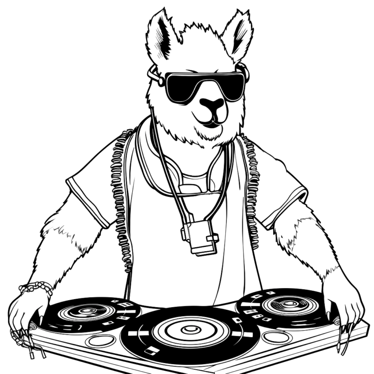 Dibujo para colorear Dj Lama
