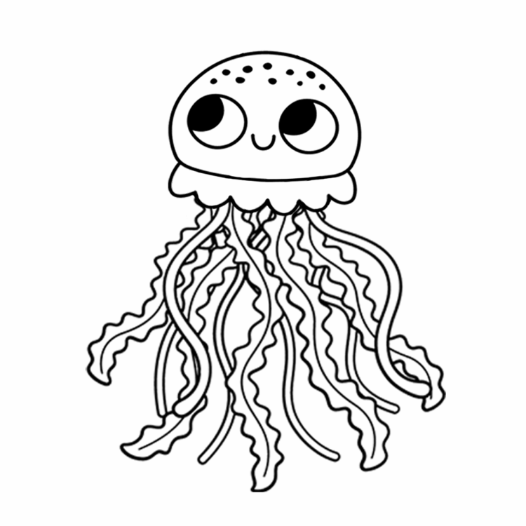 Coloring picture A jellyfish