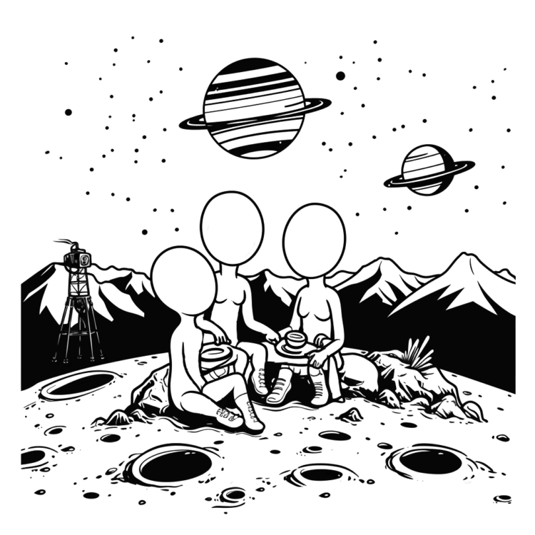 Coloring page Galactic Majesty Space