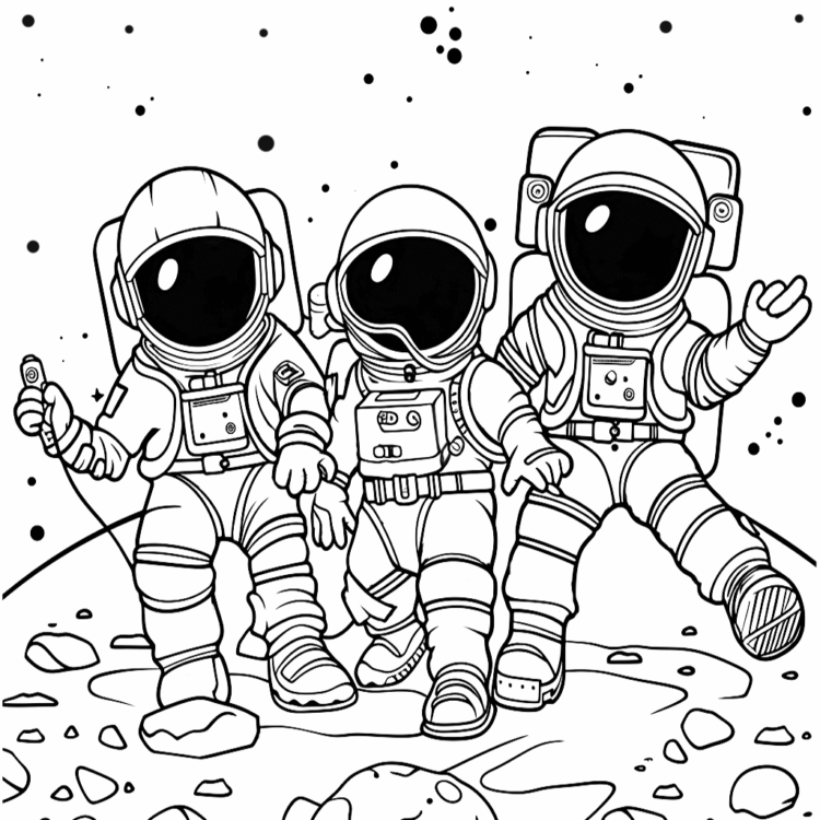 Galactic space coloring page