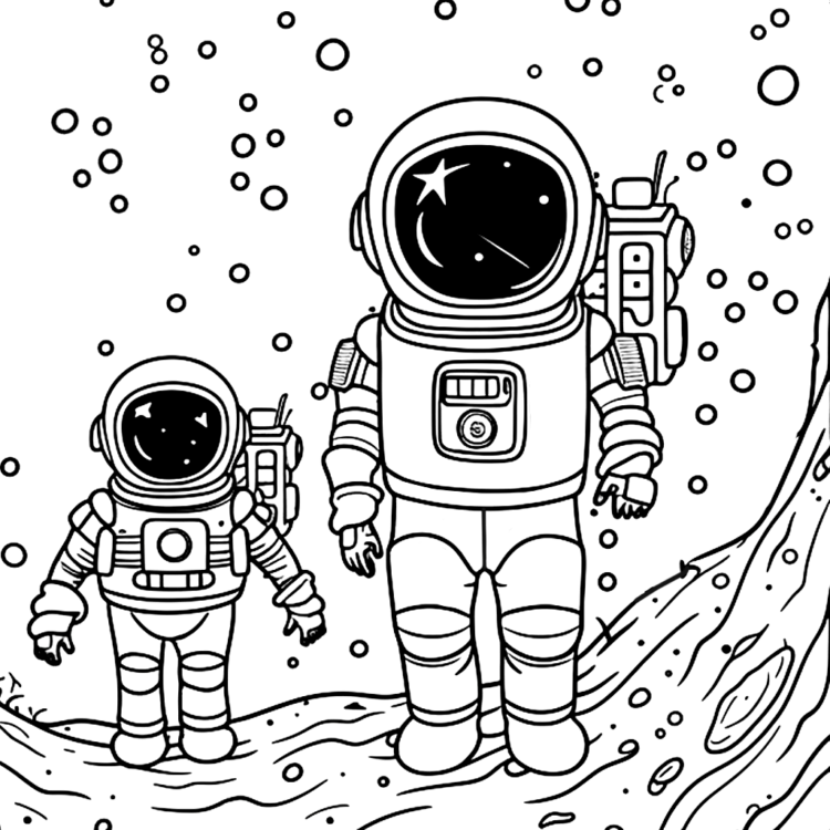 Coloring picture galaxy space