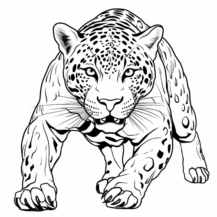 Spotted Jaguar coloring page