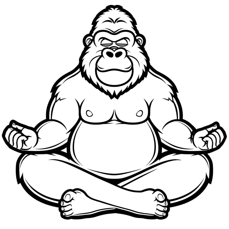 Coloring picture gorilla