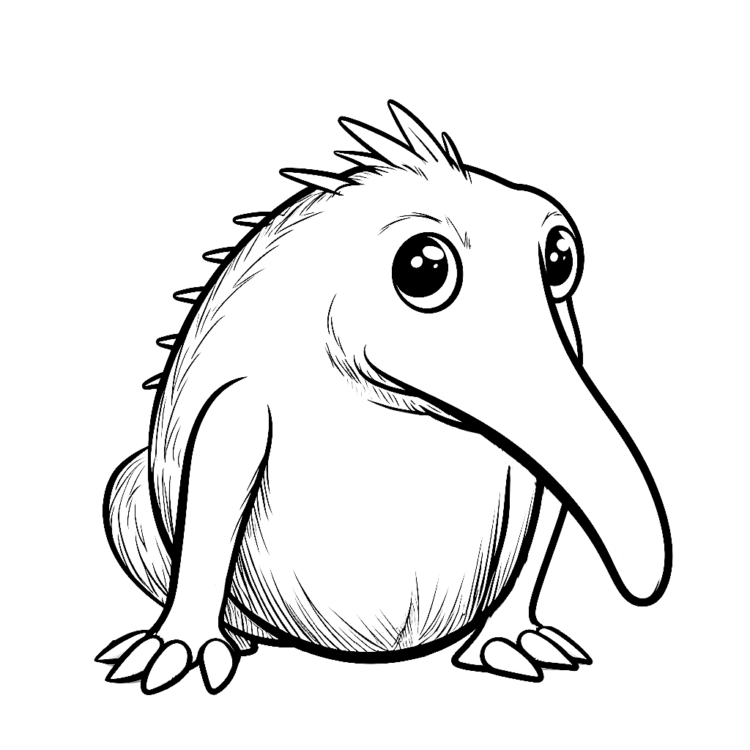 Ausmalbild Großer Ameisenbär