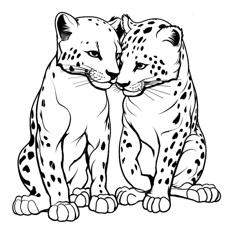 Ausmalbild Jaguare