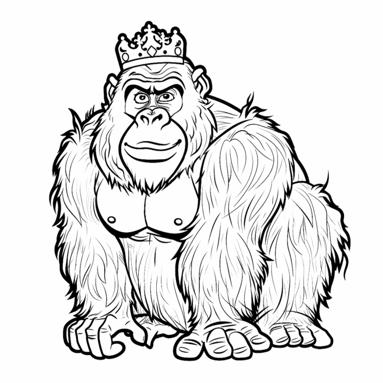 Ausmalbild King Kong