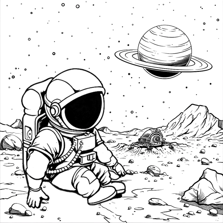 Coloring picture cosmic universe