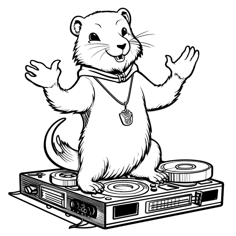 Ausmalbild Lebhafter Otter