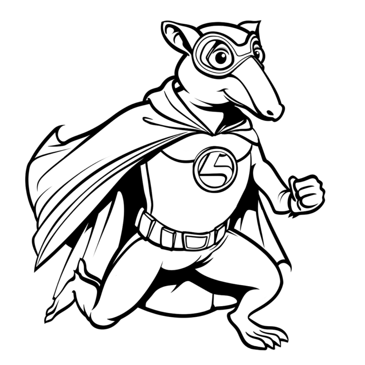 Ausmalbild Superameisenbär