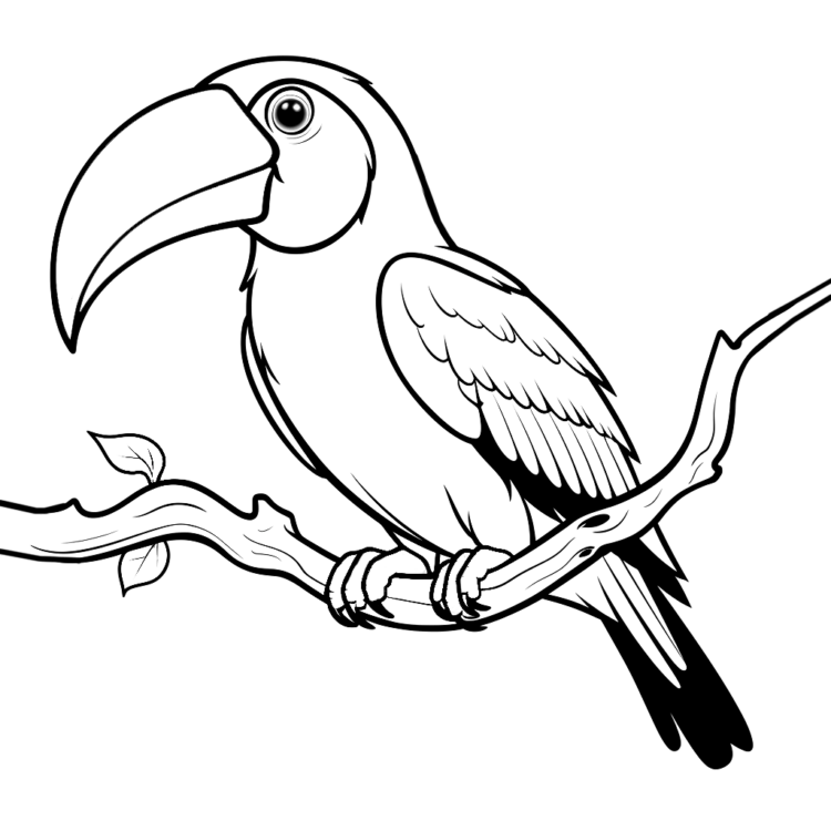 Ausmalbild Tukan