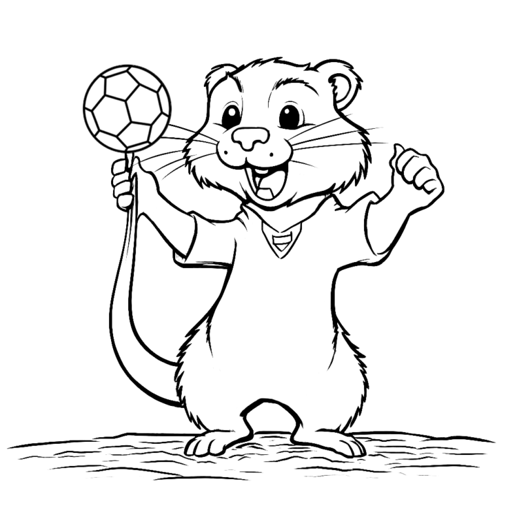 Playful otter coloring page