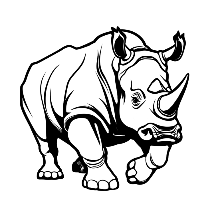 Ausmalbild Waldnashorn
