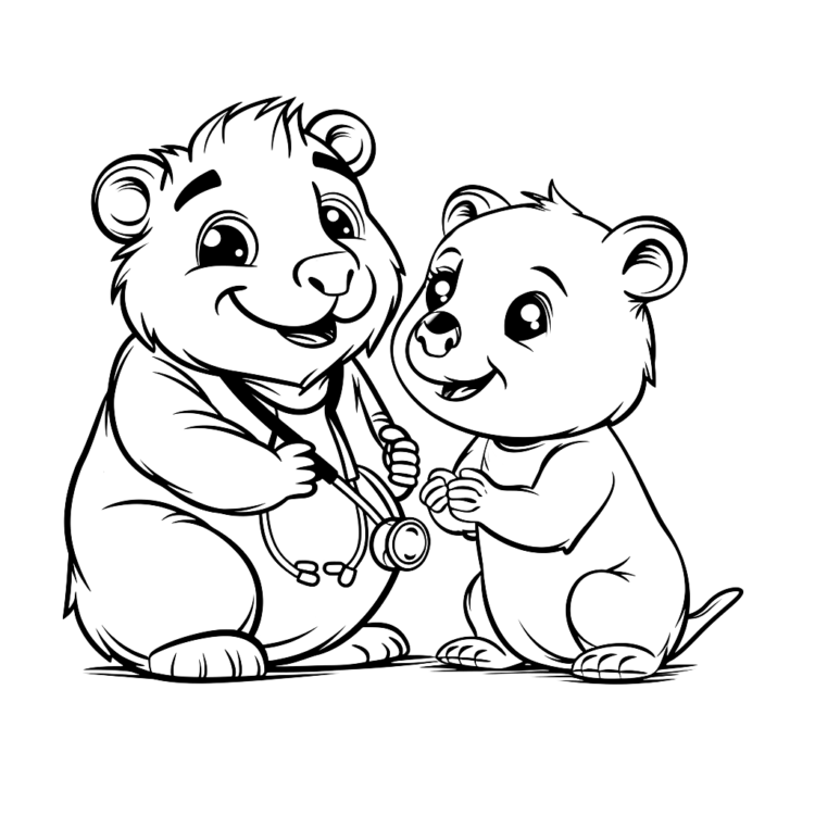 Ausmalbild Wombats