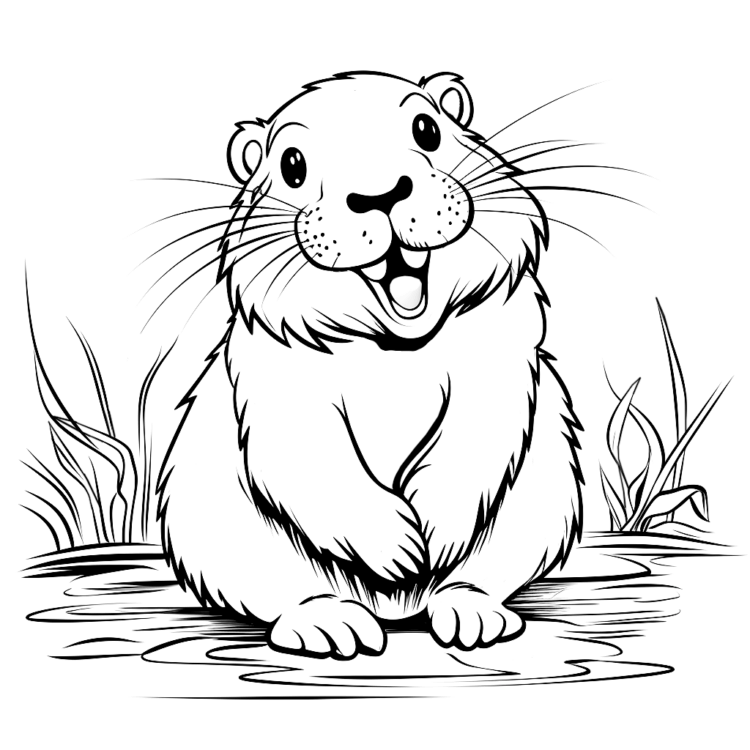 Páginas para colorear de Castor