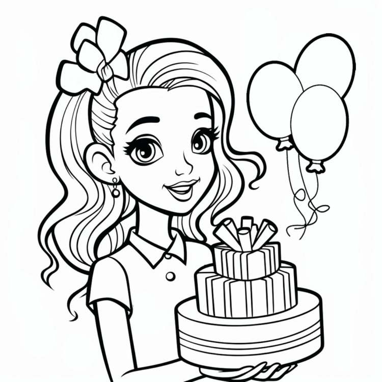 Páginas para colorear de cumpleaños