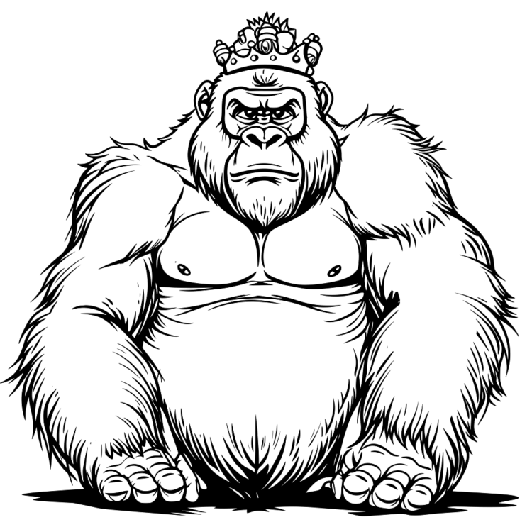 Gorilla-Malvorlage