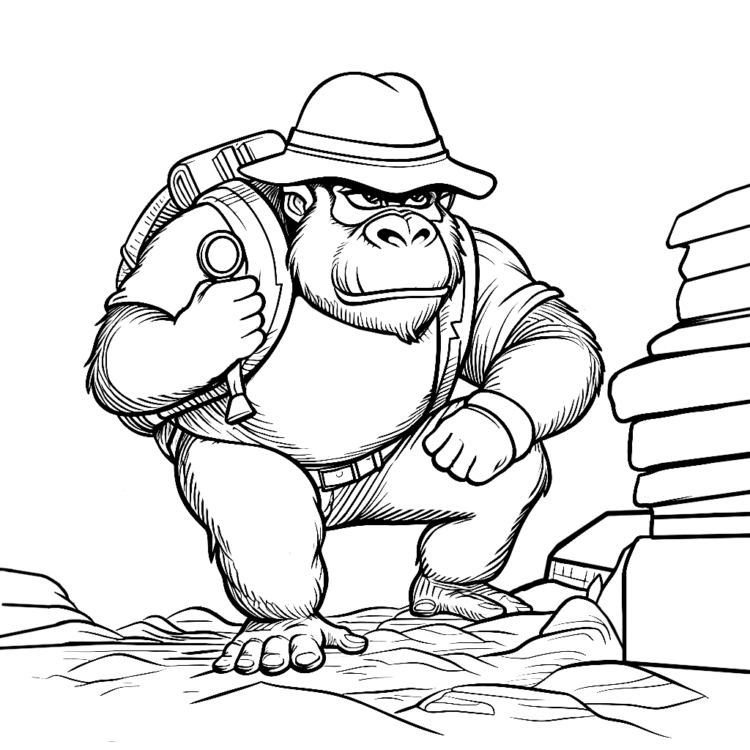 Gorilla coloring pages