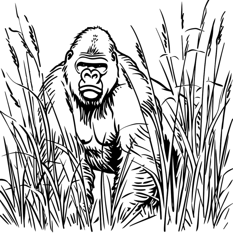 Dibujos para colorear de Gorila