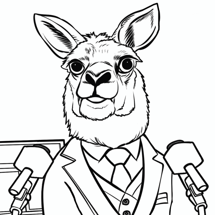 Lama malen einfach