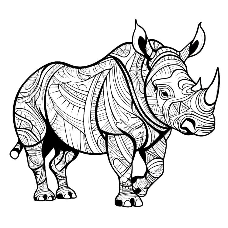 Rhinoceros mandala