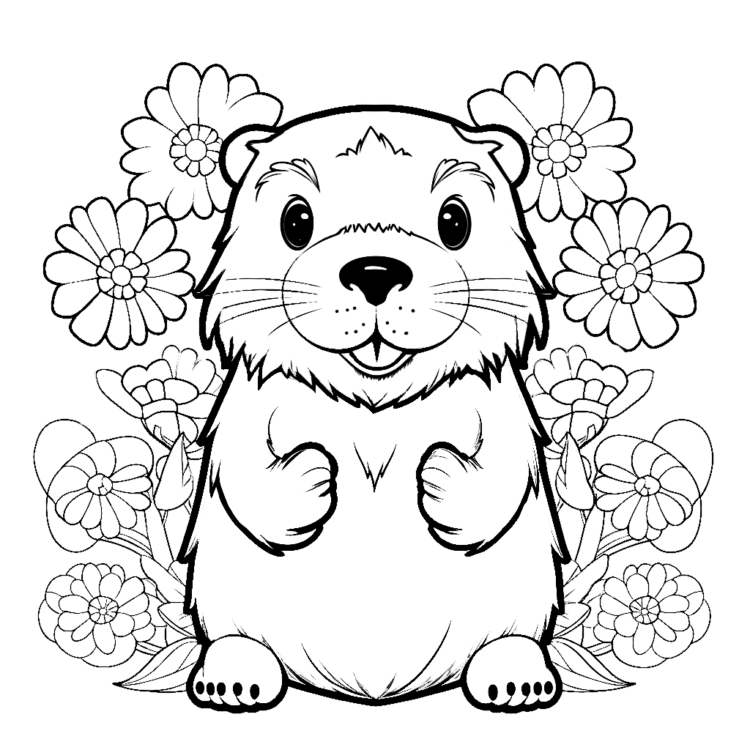 Otter coloring page