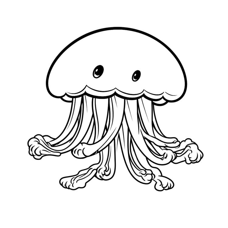 Jellyfish coloring pictures to print