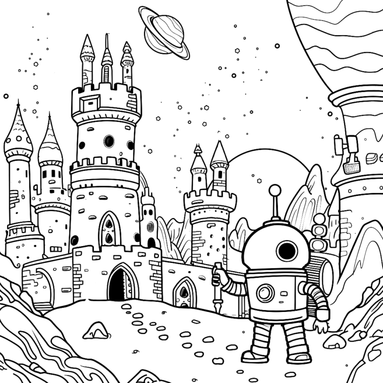 Dibujos para colorear de Espacio libre