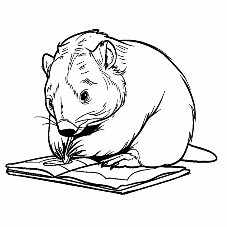 Wombat kostenlose Ausmalbilder