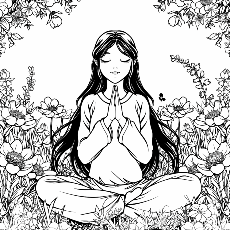 Mindful break coloring page