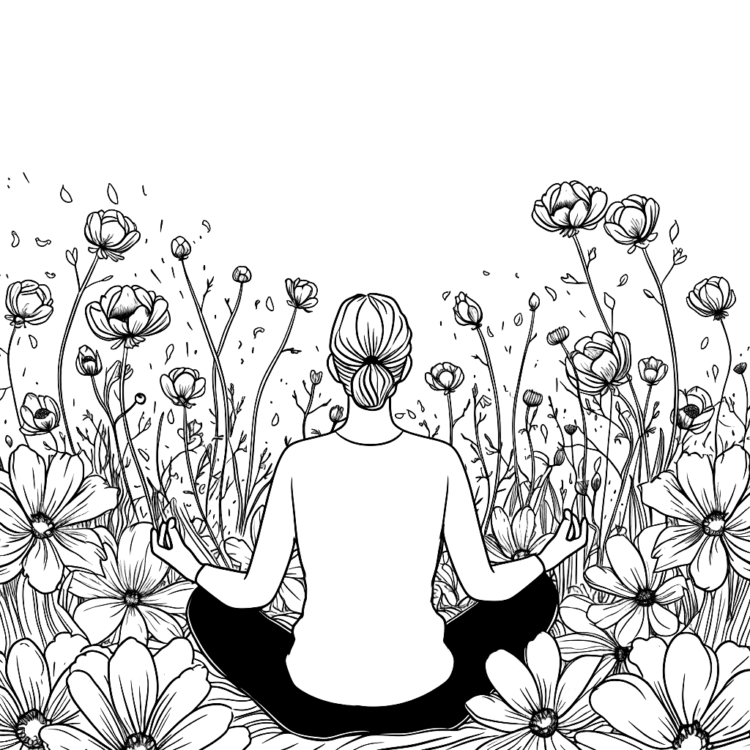 Coloring picture Peaceful calm