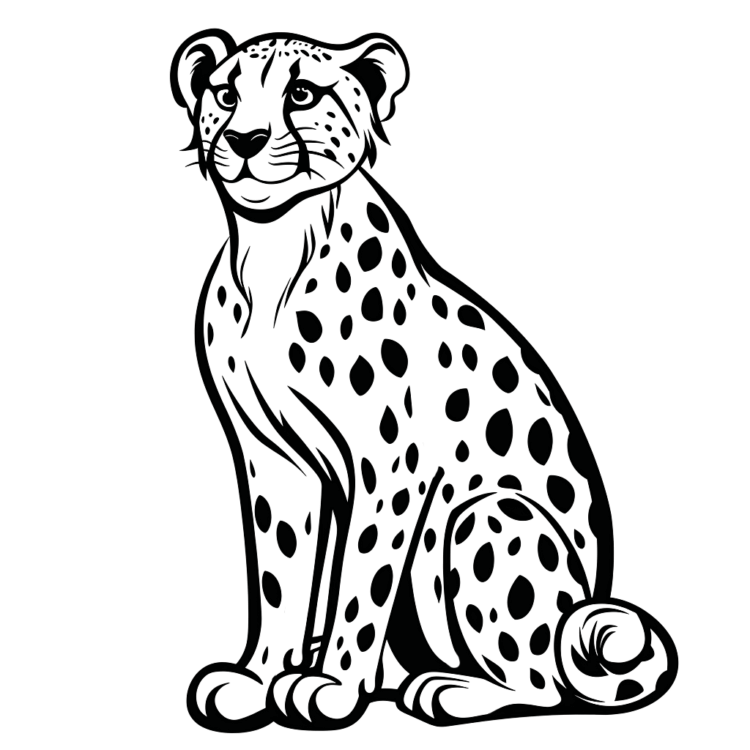 Spotted runner coloring page