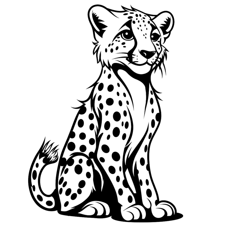 Ausmalbild Gepard