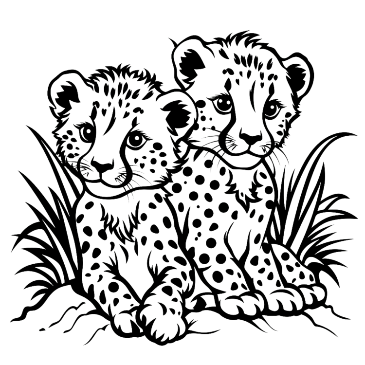 Coloring picture cheetah coloring pages