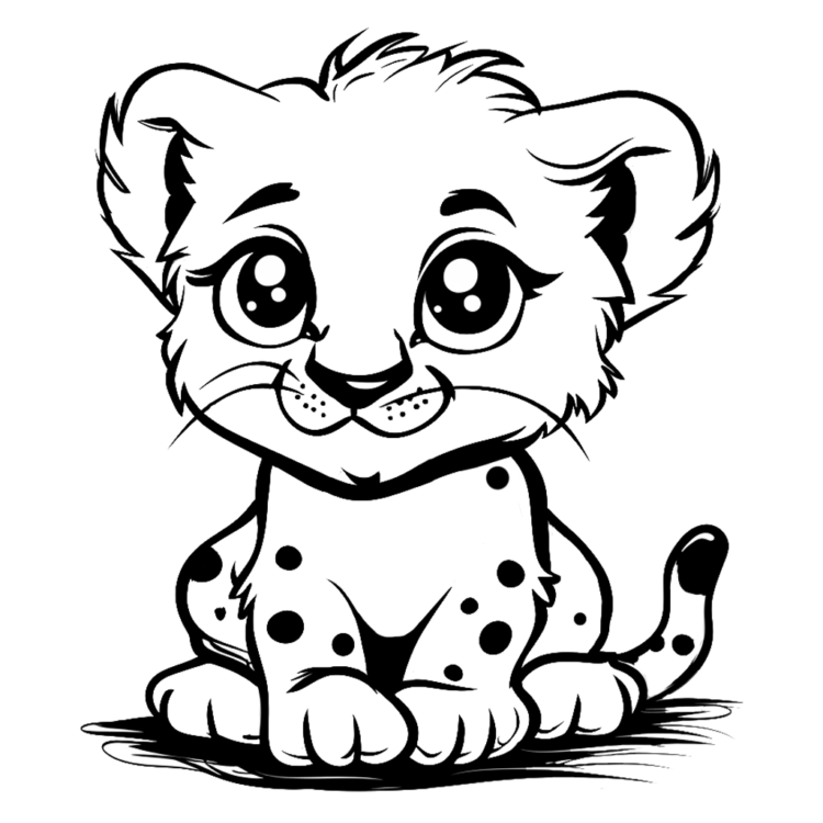 Cheetah coloring page