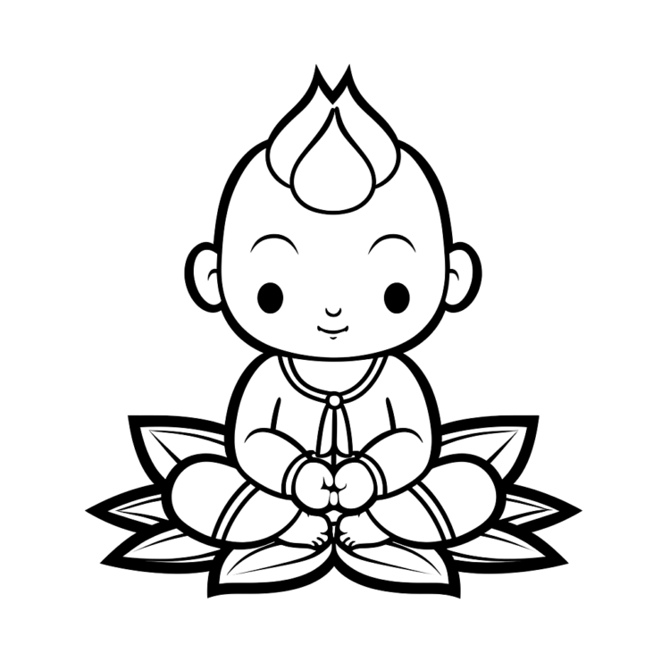 Ausmalbild Kinderyoga