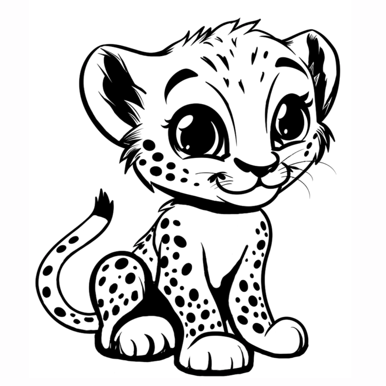 Cheetah coloring page