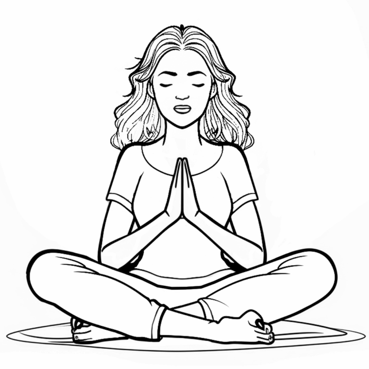Coloring picture meditation bliss