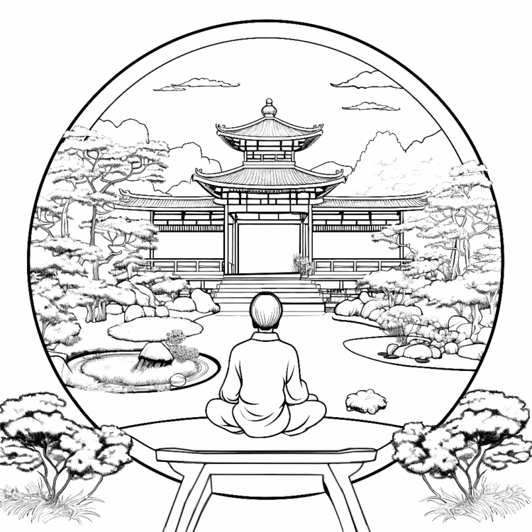 Coloring picture Quiet Sitter