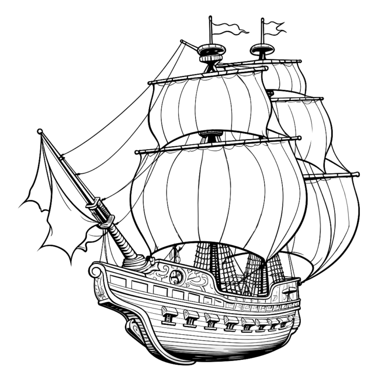 Dibujo para colorear de Barco de vela