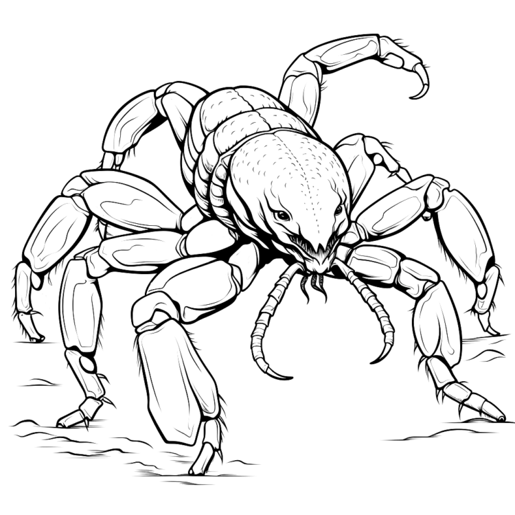 Ausmalbild Tödlicher Stinger-Skorpion