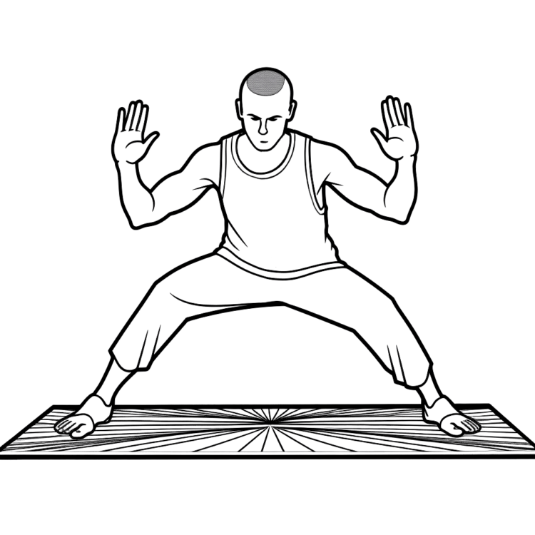 Ausmalbild Yoga-Pose