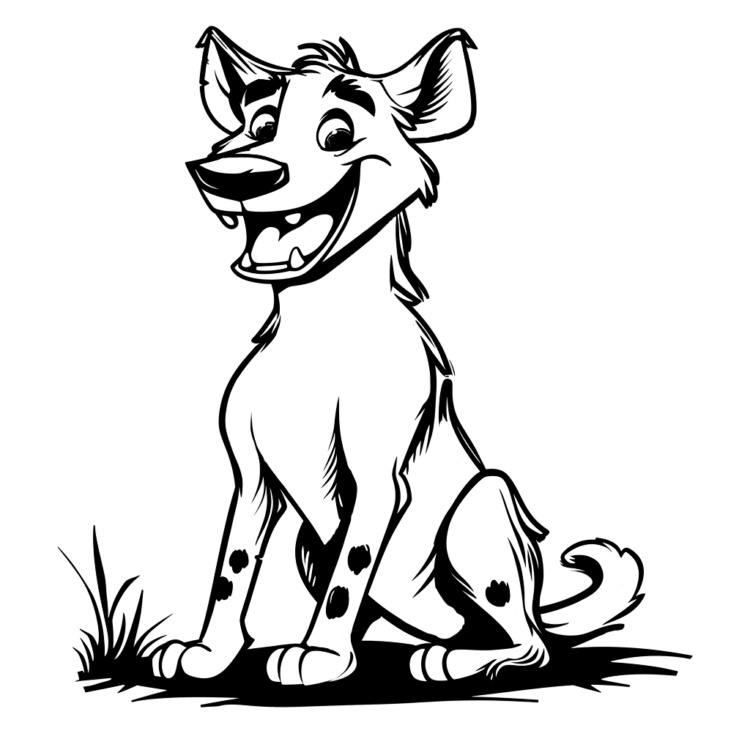Hyena coloring pictures to print