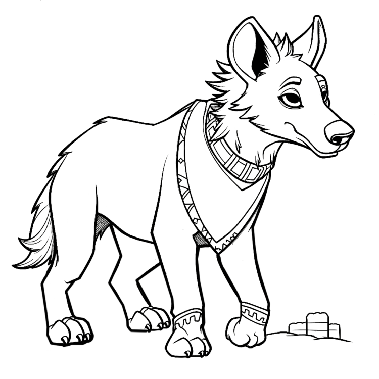 Hyena coloring page